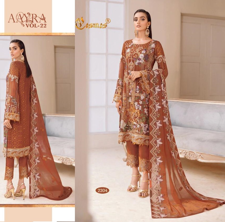 COSMOS 2204 AAYRA VOL 22 PAKISTANI SUITS IN INDIA
