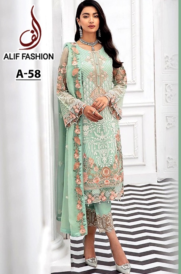 ALIF FASHION A 58 PAKISTANI SUITS IN LOWEST PRICE