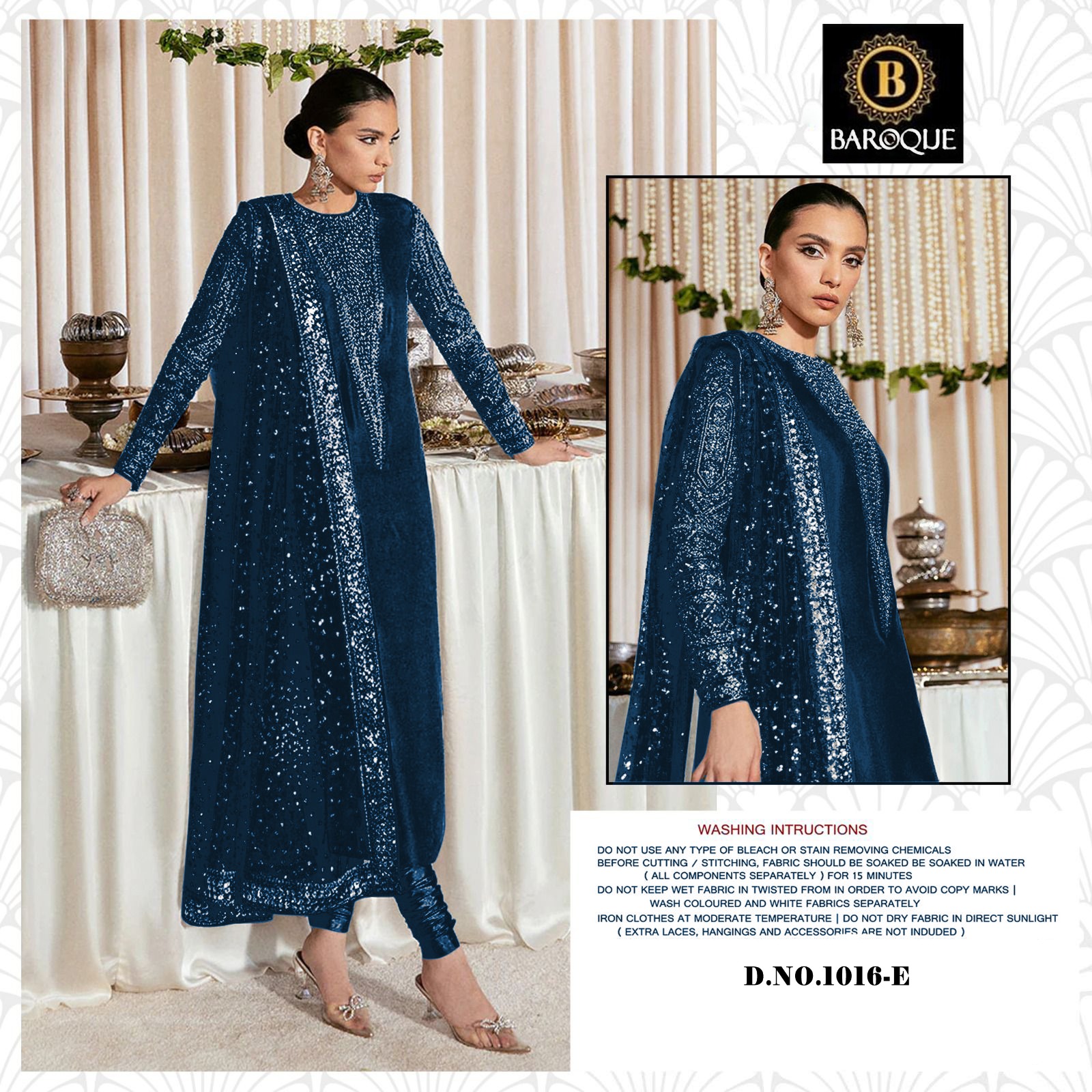 BAROQUE 1016 E PAKISTANI SALWAR SUITS IN INDIA