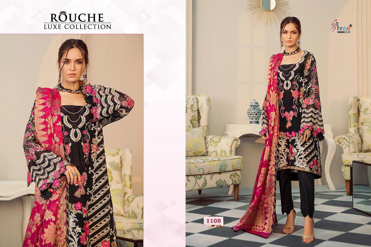 SHREE FABS ROUCHE LUXE 1108 IN SINGLE PIECE
