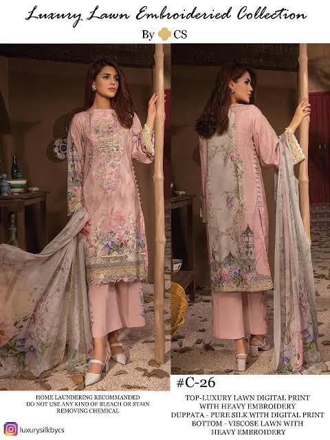 CS LUXURY LAWN C 26 EMBROIDERRIED COLLECTION