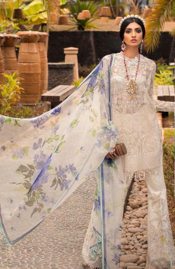 COSMOS PRESENTS GOLD 04 DESIGN WHITE BEAUTIFUL PAKISTANI SUITS COLLECTION  AT WHOLESALE SURAT N452