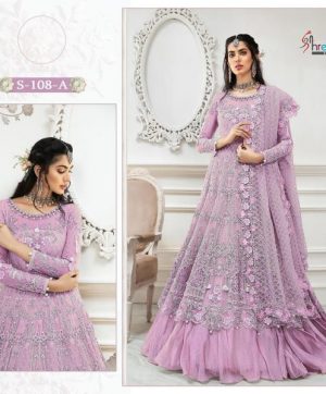 SHREE FABS S 108 A PINK IN SINGLE PIECE ONLINE