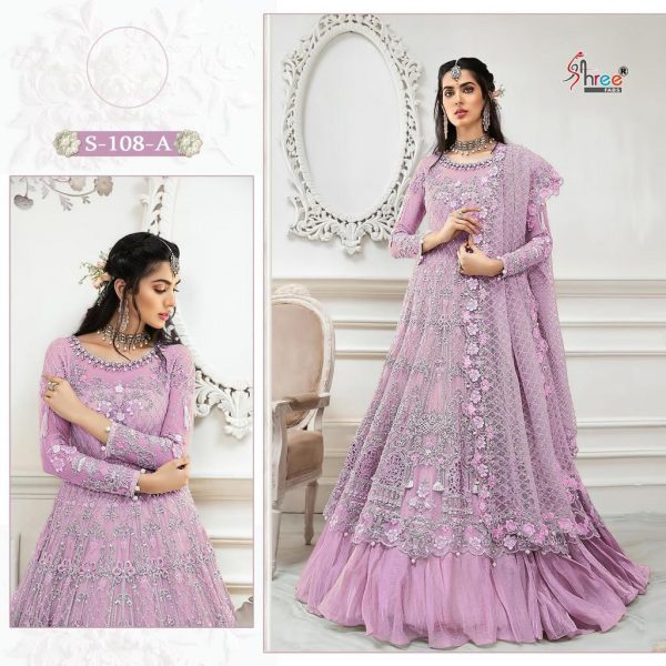 SHREE FABS S 108 A PINK IN SINGLE PIECE ONLINE