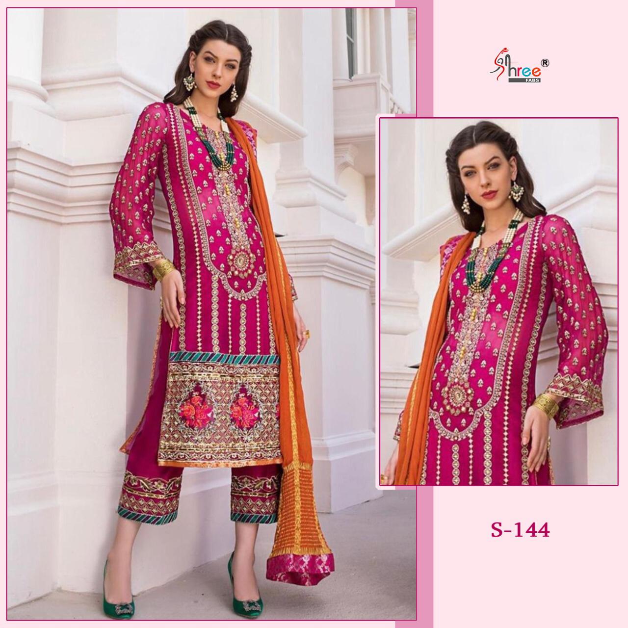 SHREE FABS S 144 WHOLESALE PAKISTANI SUITS FOR RESELLERS
