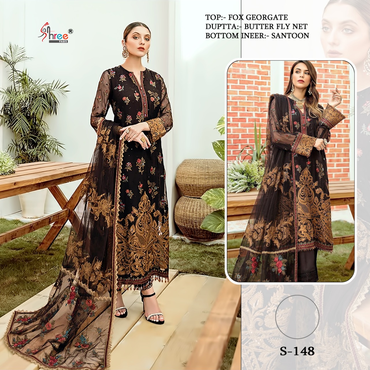 SHREE FABS S 148 PAKISTANI SUITS FREE SHIPPING