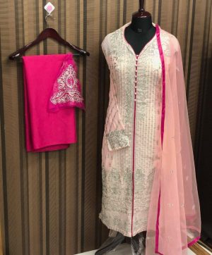 FEPIC 452 A PINK PAKISTANI SUITS FREE SHIPPING