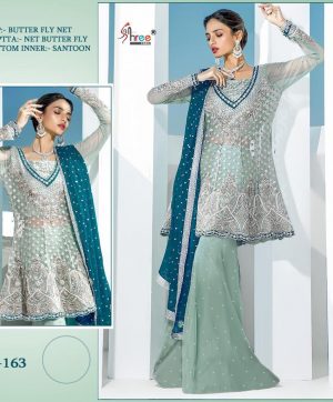 SHREE FABS S 163 PAKISTANI SUITS FREE SHIPPING