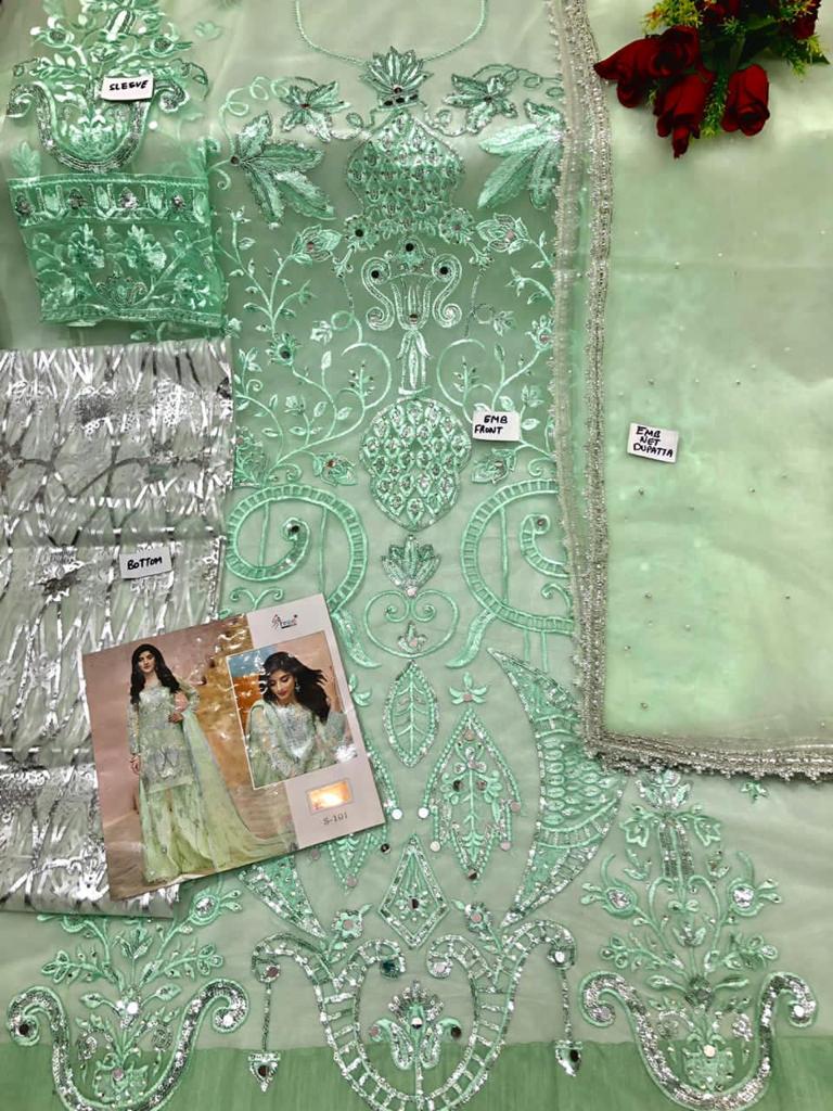 SHREE FABS S 101 PAKISTANI SUITS WITH FREE SHIPPING