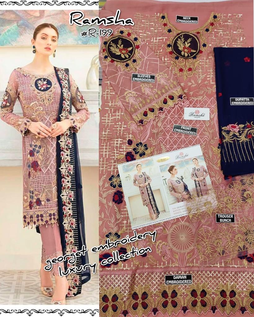 RAMSHA 199 PAKISTANI SUITS SELLER FOR RESELLERS