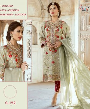 SHREE FABS S 152 PAKISTANI SUITS AT LOWEST PRICE