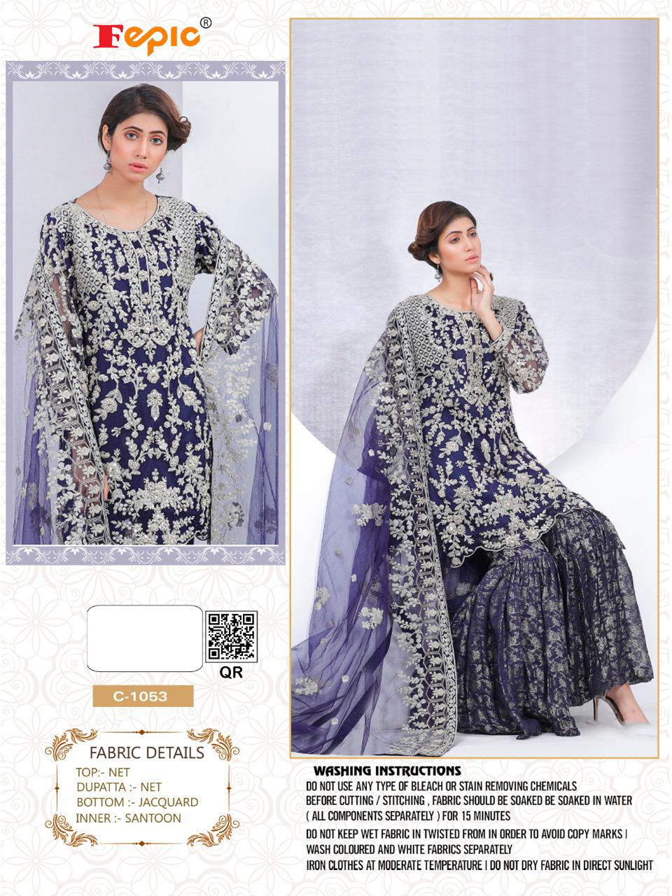 FEPIC C 1053 PAKISTANI SUITS FREE SHIPPING