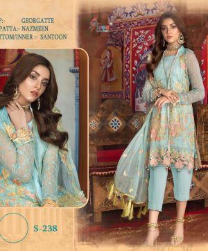 SHREE FABS S 238 GEORGETTE SUITS WHOLESALE