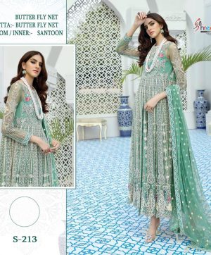 SHREE FABS S 213 PAKISTANI SUITS FREE SHIPPING