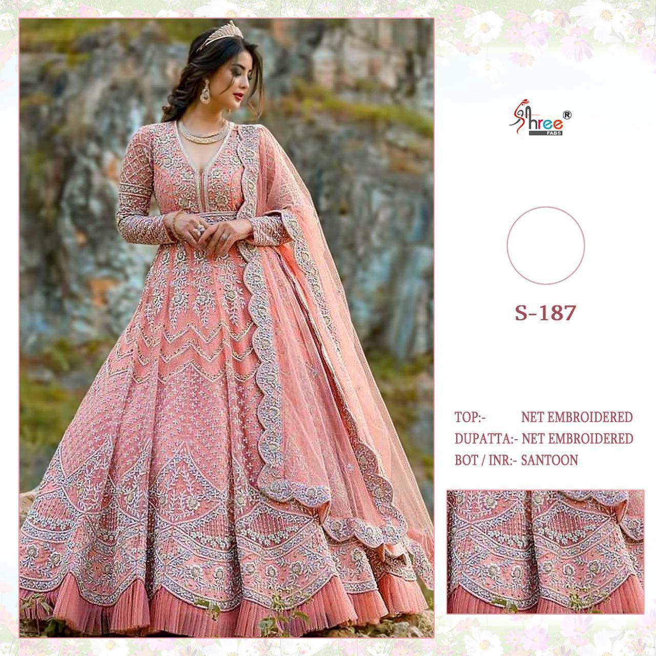 SHREE FABS S 187 PINK DESIGNER COLLECTION