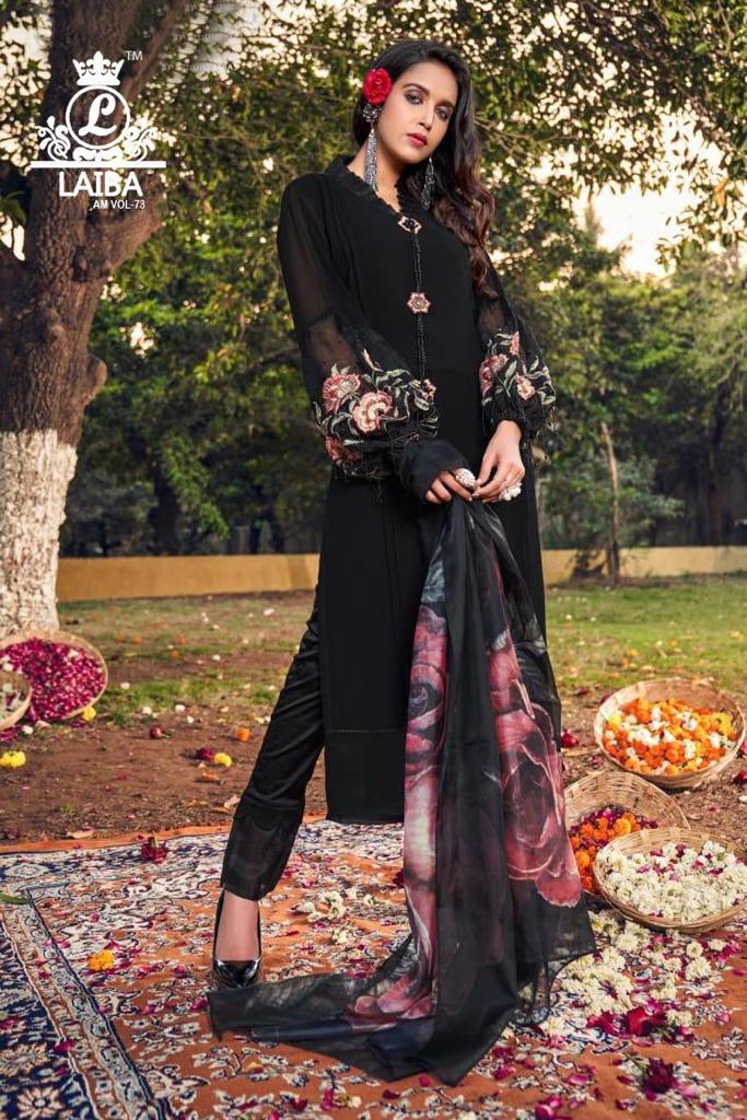 LAIBA AM 73 BLACK READYMADE COLLECTION WHOLESALE