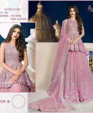 SHREE FABS 229 B PINK DESIGNER COLLECTION