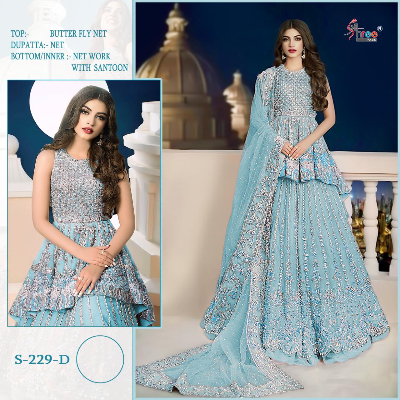 SHREE FABS 229 D BLUE DESIGNER COLLECTION