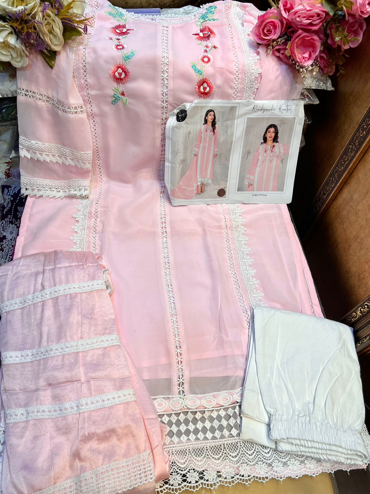 MEHBOOB TEX 77773 A PINK READYMADE TUNIC COLLECTION