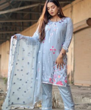 LAIBA TEX DUSTY GREY READYMADE TUNIC COLLECTION