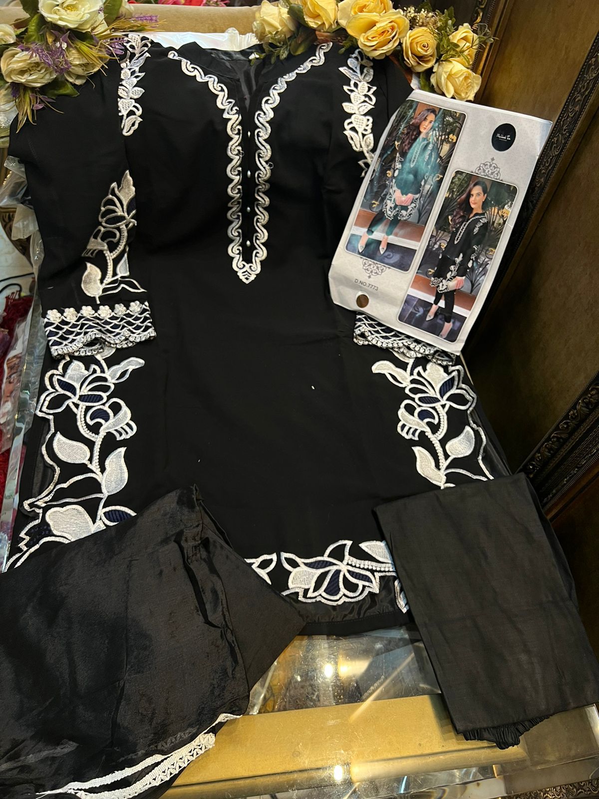 MEHBOOB TEX 7773 BLACK READYMADE TUNIC COLLECTION