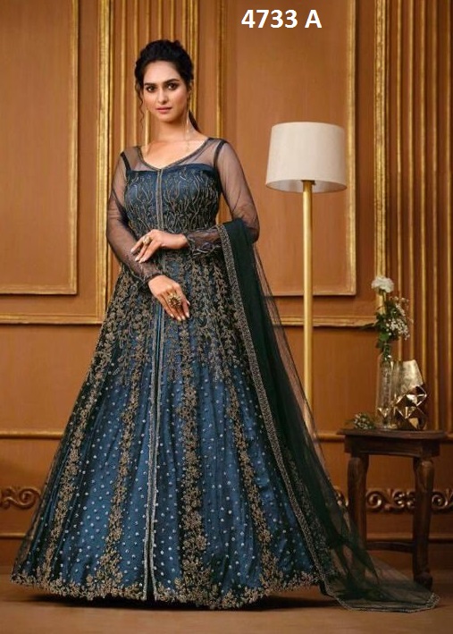 Buy Zaveri Apshra Stylish Designer Georgette Embroidery Readymade Gown  Collection.