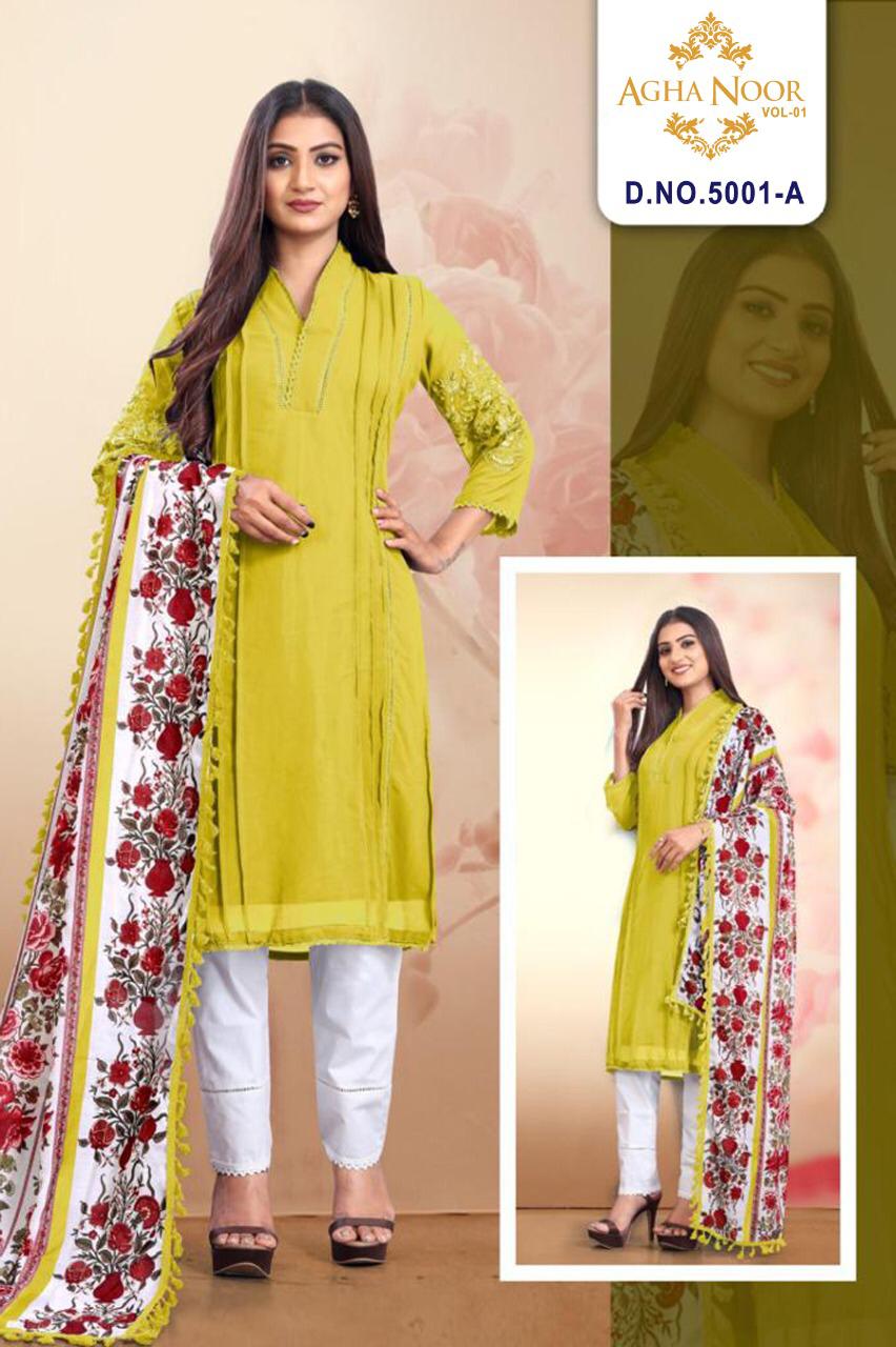 AGHANOOR 5001 A VOL 1 READYMADE TUNIC COLLECTION