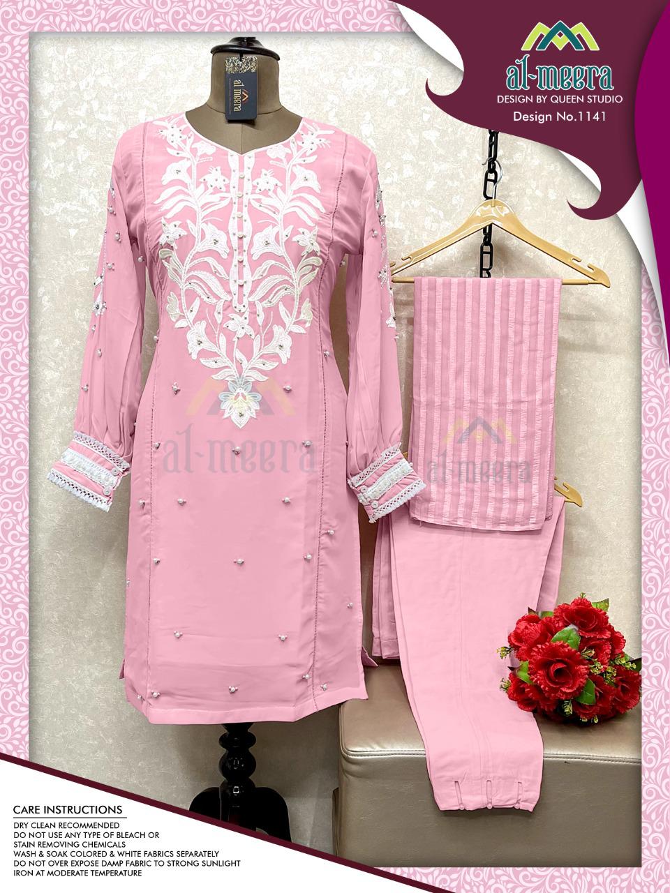 AL MEERA 1141 PINK READYMADE TUNIC COLLECTION