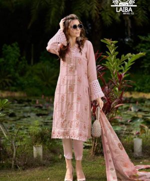 LAIBA AM VOL 122 NUDE PINK READYMADE TUNIC COLLECTION