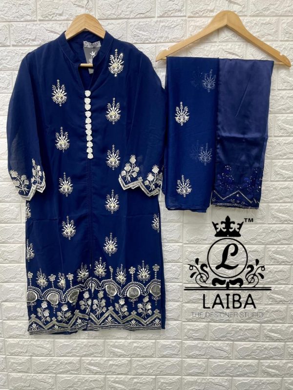 LAIBA AM VOL 129 NAVY BLUE READYMADE TUNIC COLLECTION