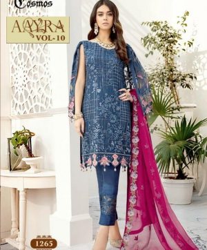 COSMOS 1265 AAYRA VOL 10 PAKISTANI SUITS IN INDIA