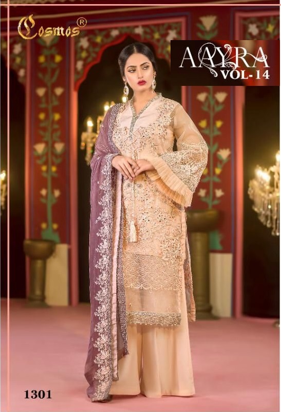COSMOS 1301 AAYRA VOL 14 PAKISTANI SUITS IN INDIA