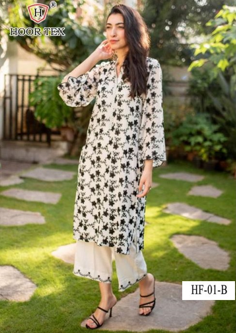 HOOR TEX HF 01 B READYMADE PAKISTANI SUITS IN MANUFACTURER