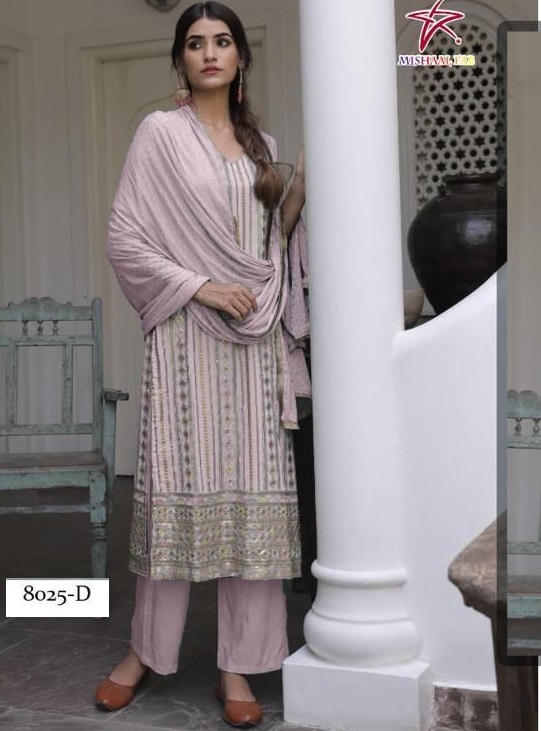 MISHAAL FAB 8025 D PAKISTANI SUITS IN LOWEST PRICE