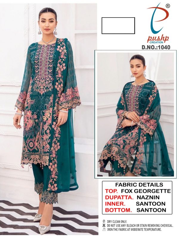 PUSHP CREATION 1040 PAKISTANI SUITS IN INDIA