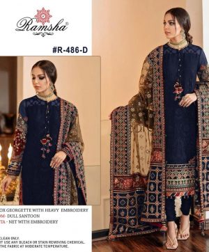 RAMSHA FASHION R 486 D PAKISTANI SUITS IN INDIA