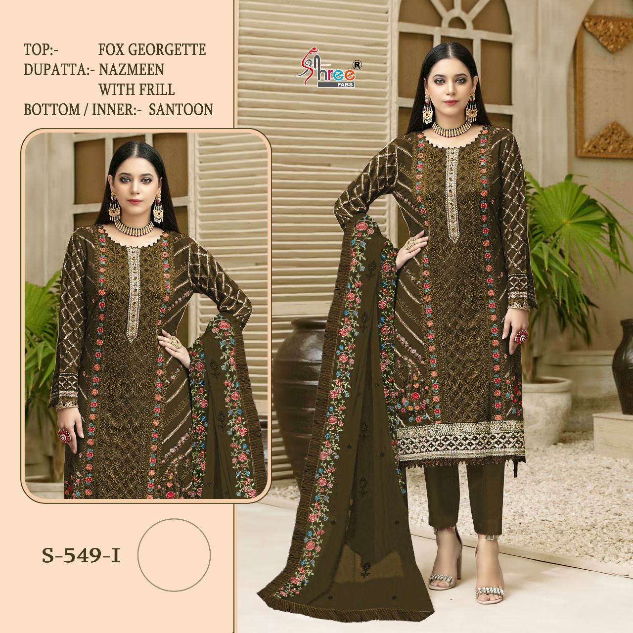 SHREE FABS S 549 I PAKISTANI SUITS IN INDIA
