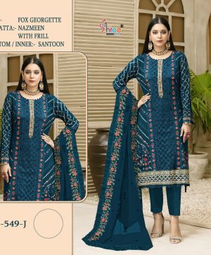 SHREE FABS S 549 J PAKISTANI SUITS IN INDIA