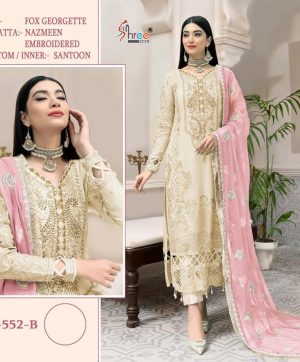 SHREE FABS S 552 B PAKISTANI SUITS IN LOWEST PRICE