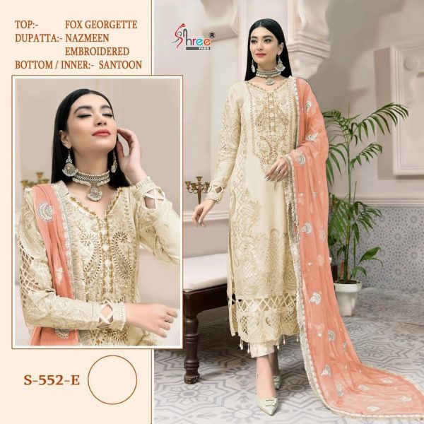 SHREE FABS S 552 E PAKISTANI SUITS IN LOWEST PRICE