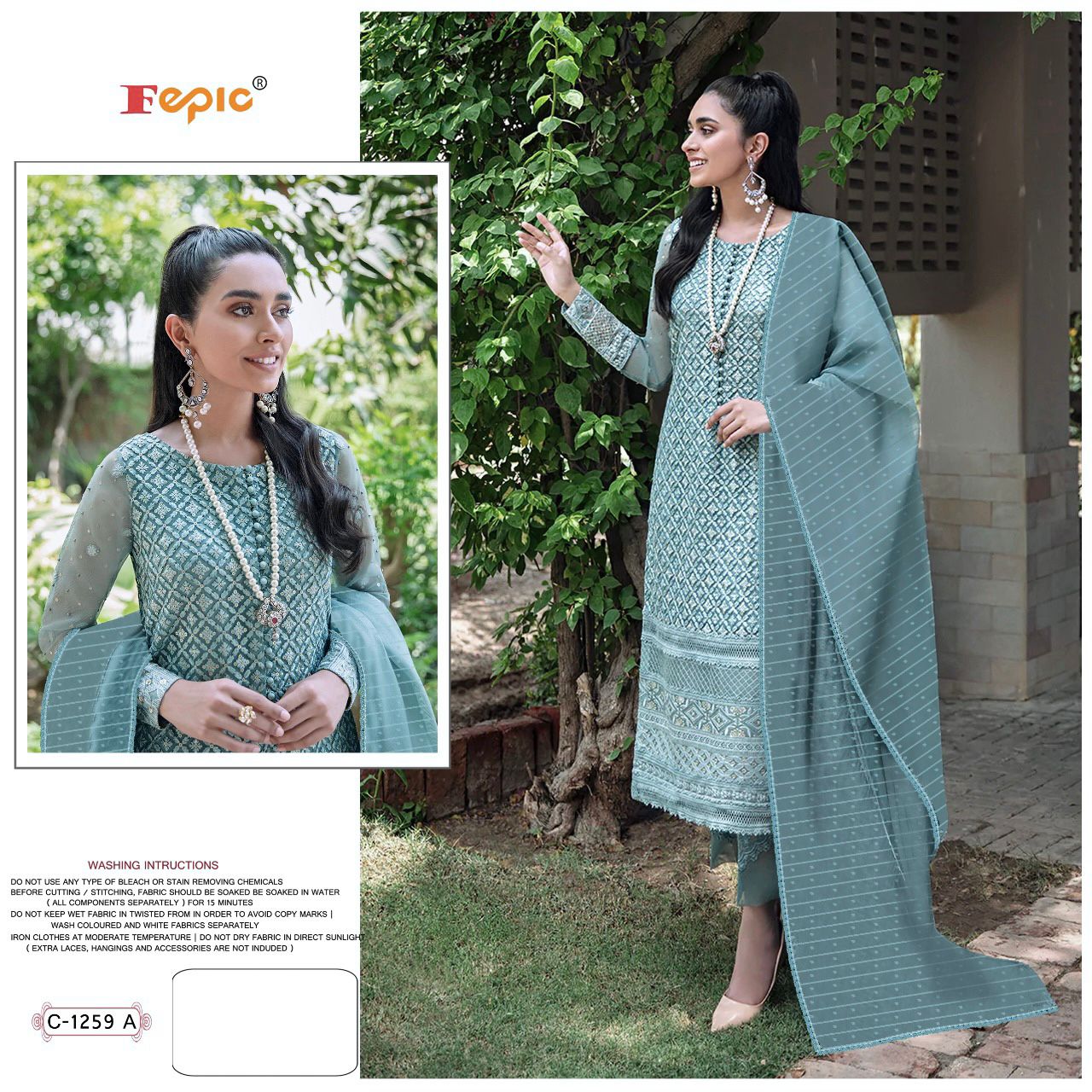 FEPIC C 1259 A ROSEMEEN PAKISTANI SUITS IN INDIA