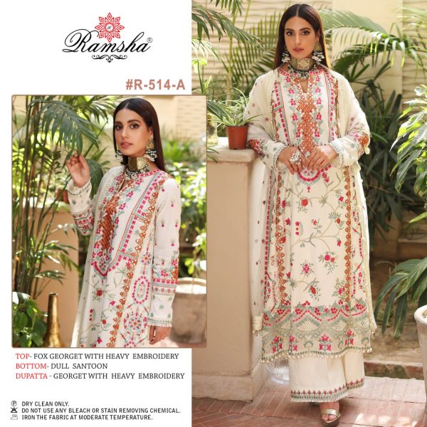 RAMSHA FASHION R 514 A PAKISTANI SUITS IN INDIA