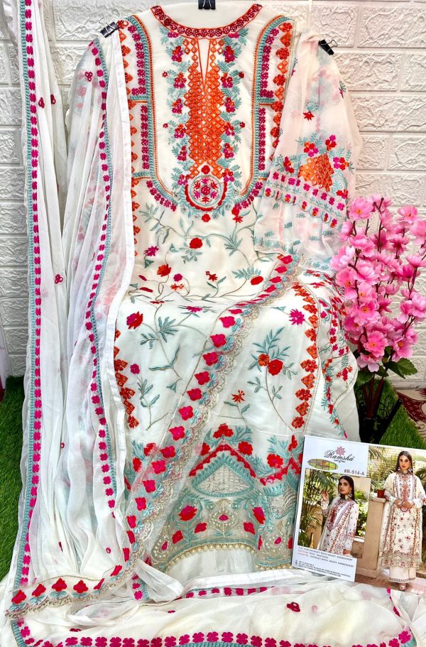 RAMSHA FASHION R 514 A PAKISTANI SUITS IN INDIA