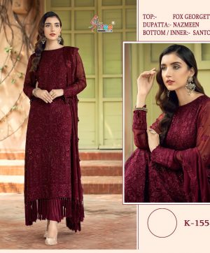 SHREE FABS K 1558 PAKISTANI SUITS IN LOWEST PRICE