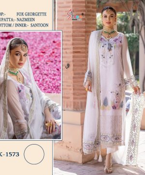 SHREE FABS K 1573 PAKISTANI SUITS IN LOWEST PRICE