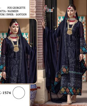 SHREE FABS K 1574 PAKISTANI SUITS IN LOWEST PRICE