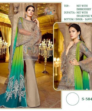 SHREE FABS S 584 PAKISTANI SUITS IN INDIA
