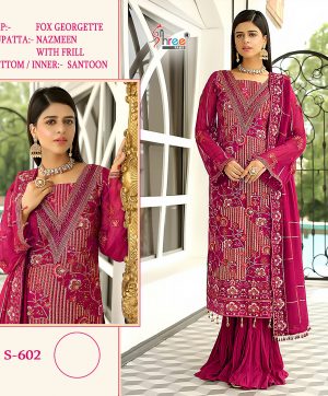 SHREE FABS S 602 PAKISTANI SUITS IN LOWEST PRICE