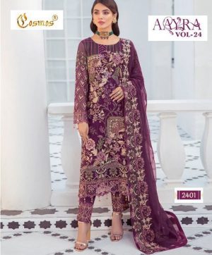 COSMOS 2401 AAYRA VOL 24 PAKISTANI SUITS IN INDIA