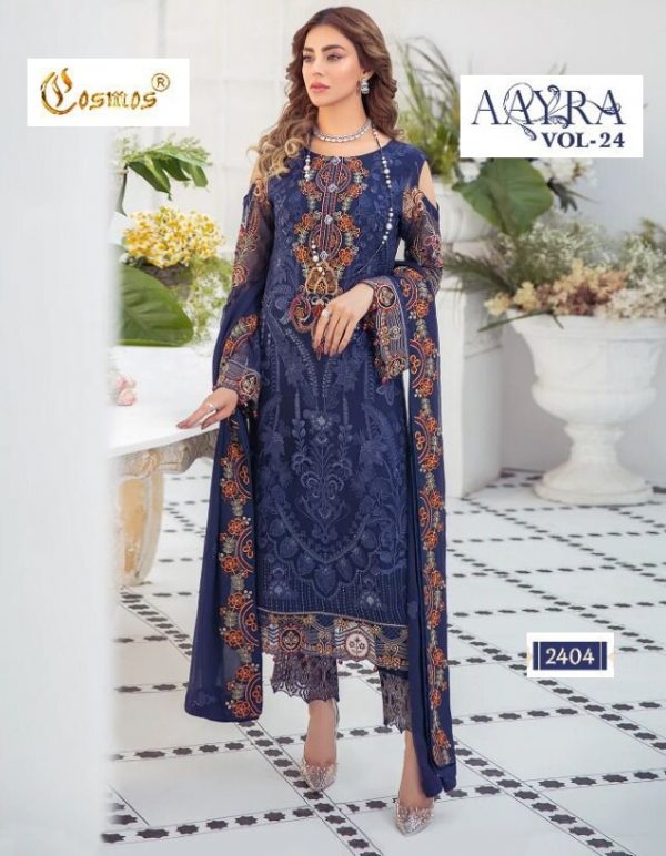 COSMOS 2404 AAYRA VOL 24 PAKISTANI SUITS IN INDIA